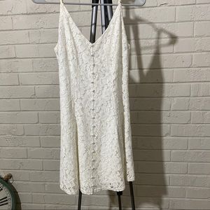 White lace skater dress